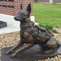 Escultura de cão de bronze animal de tamanho de vida de alta qualidade